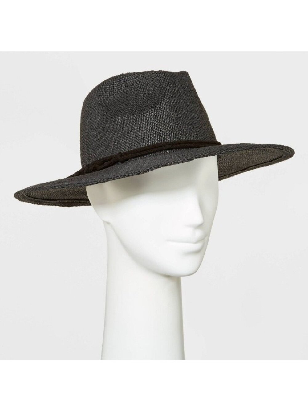 Universal Thread Women's Straw Panama Hat Black Size Small